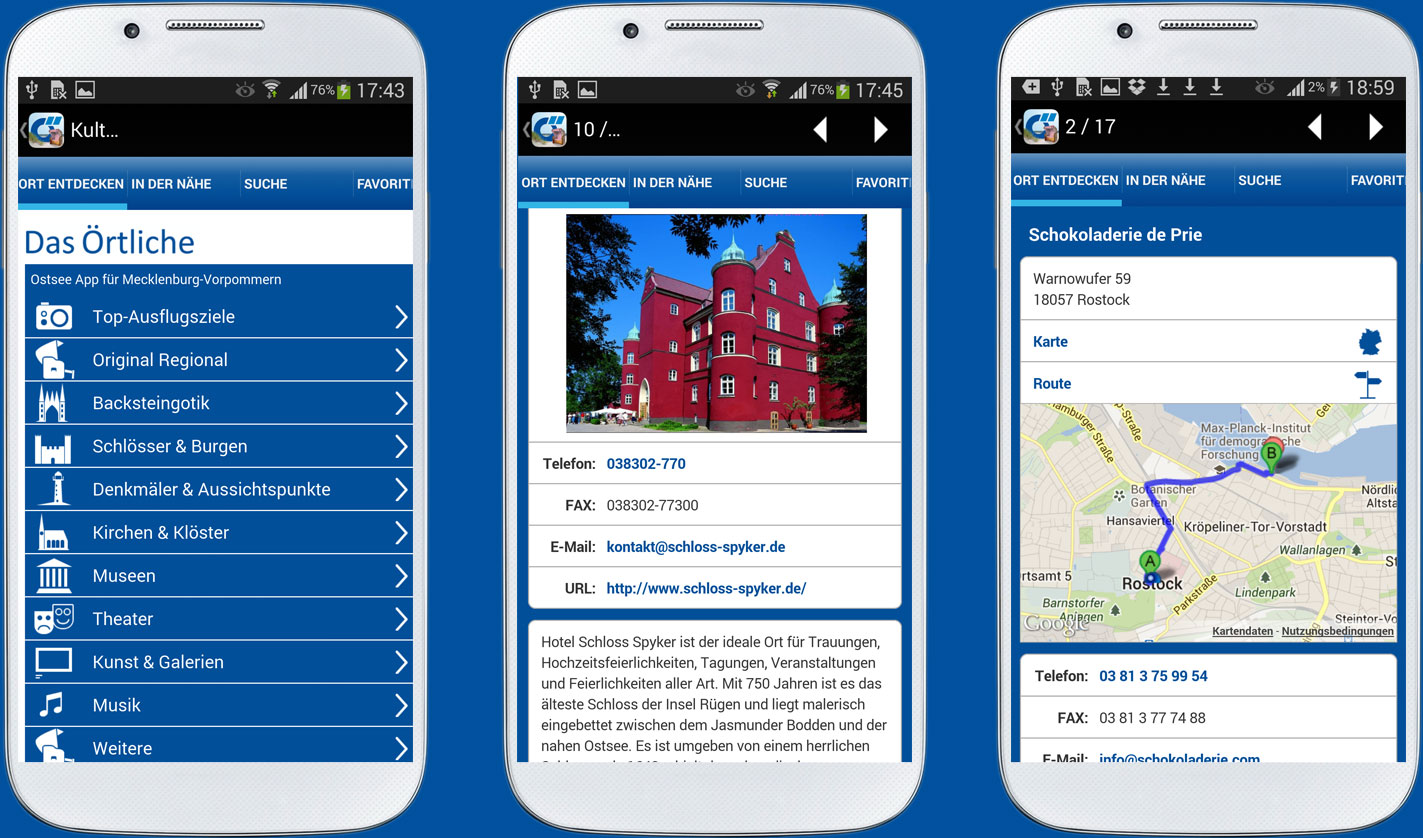 Die Ostsee-App der mobile Reiseführer für den Urlaub an der mecklenburgischen Ostsee
